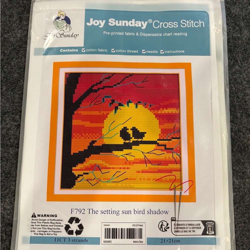 Joy Sunday Cross Stitch #F792 The setting sun bird shadow NEW